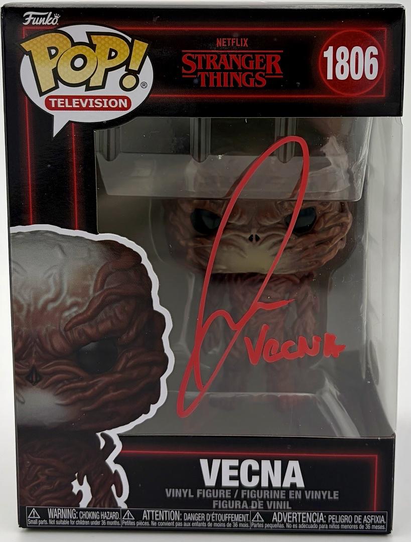 Jamie Campbell Bower signed "Vecna" Funko #1806 (Stranger things) - JSA COA